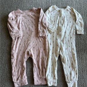 Pehr - Bundle of Adorable Pink and off- white Baby One Pieces